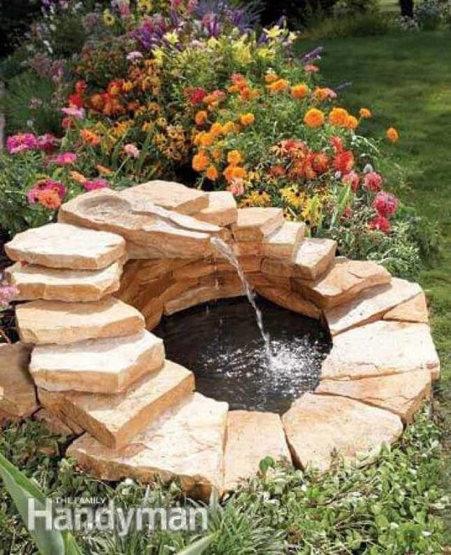 Garden Pond With Stone Elements
