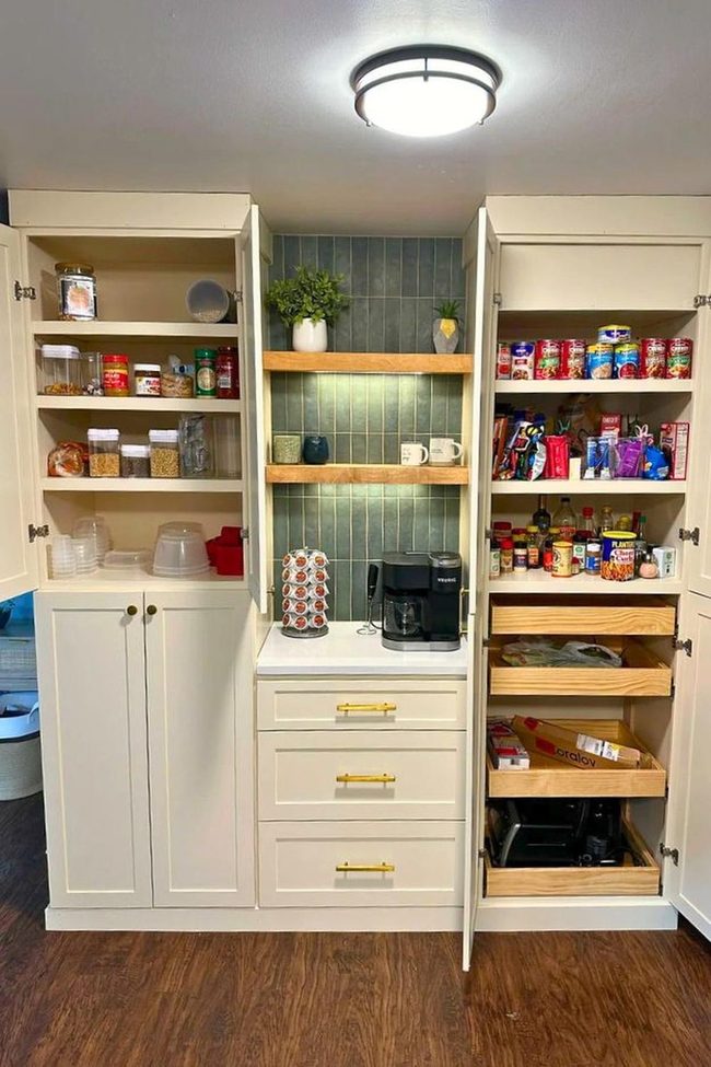 Clear Container Drawer Pantry Organization