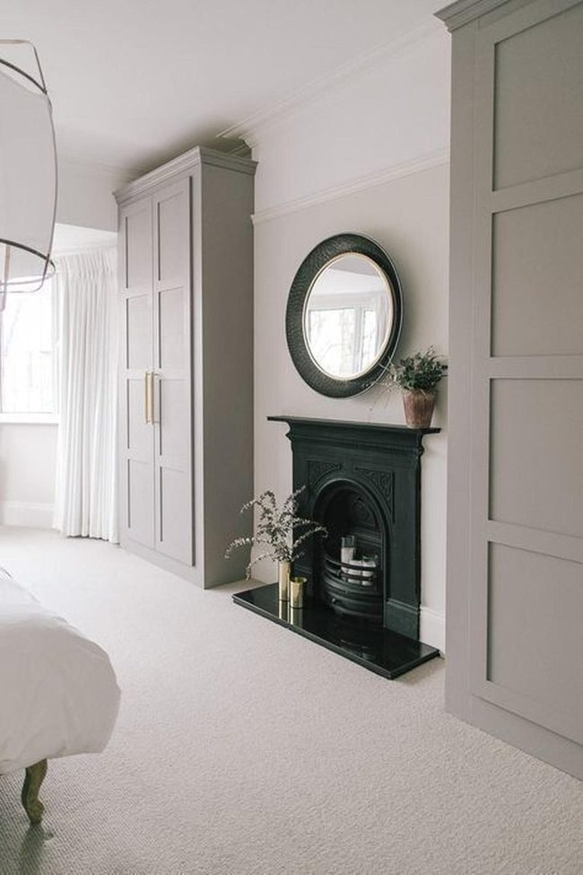 Black Fireplace Gray Serenity