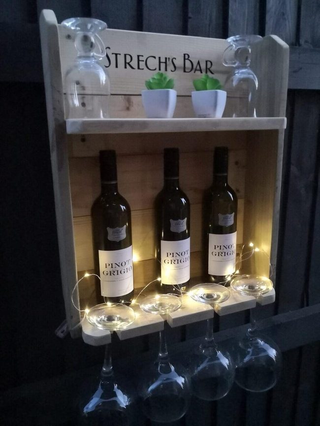 Wooden Wine Rack Wall Storage