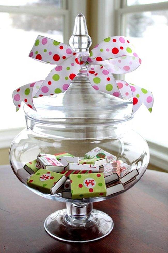 Polka Dot Chocolate Jar Gift