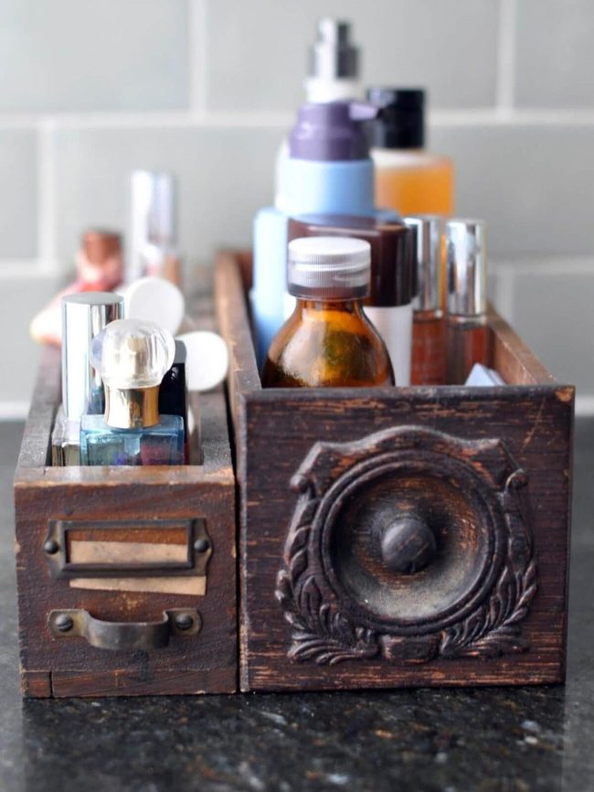 Weathered Wood Drawers Wall Art