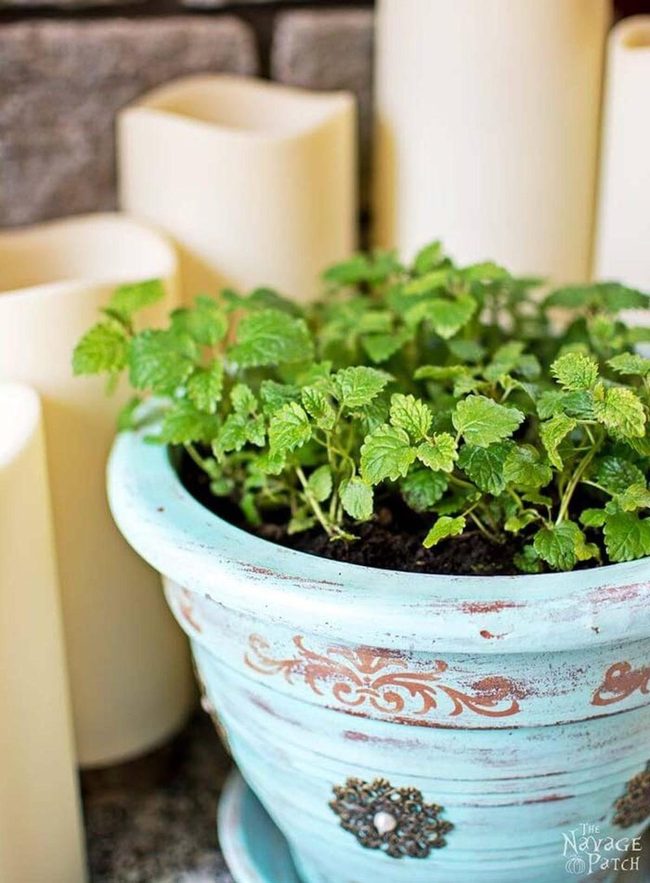Terracotta Pots Wrapped In Gold