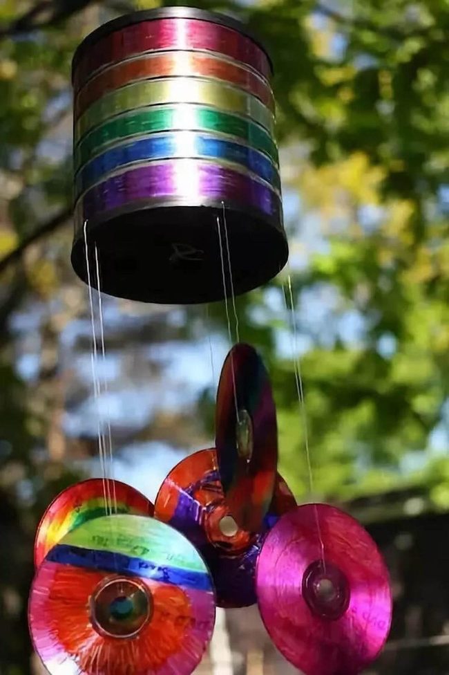 Recycled Cds Rainbow Light Show