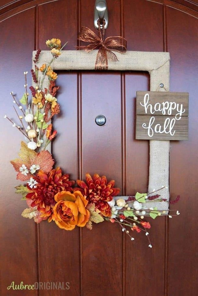 Framed Burlap Wreaths For Doorways