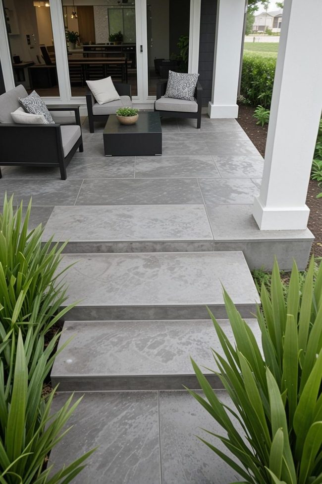 Stamped Concrete Porch Sophistication