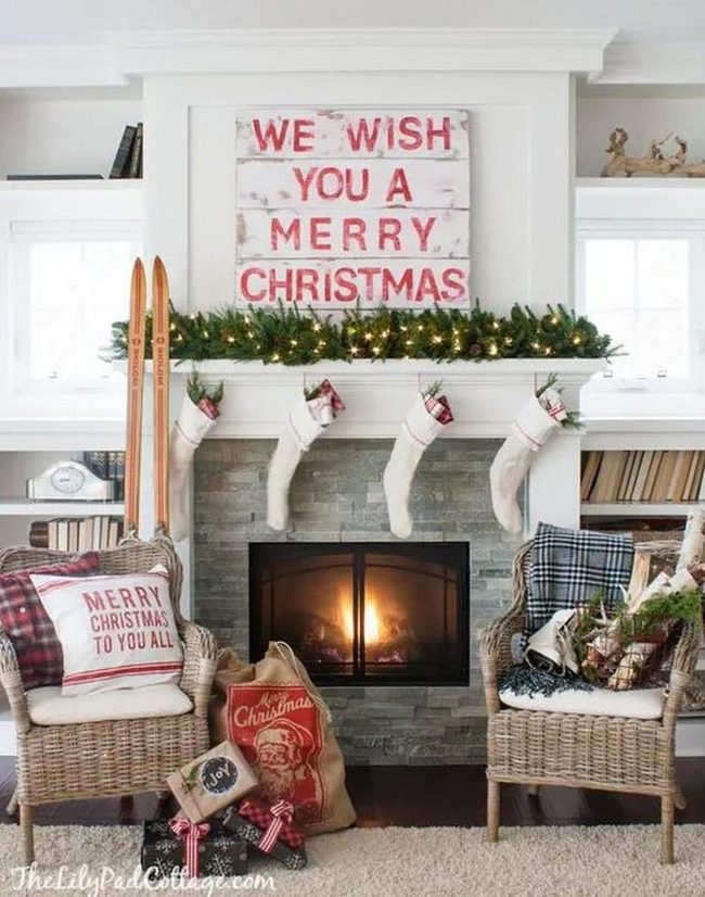 Evergreen Mantel Fireplace Glow