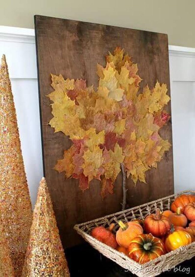 Golden Leaves Autumn Wall Art