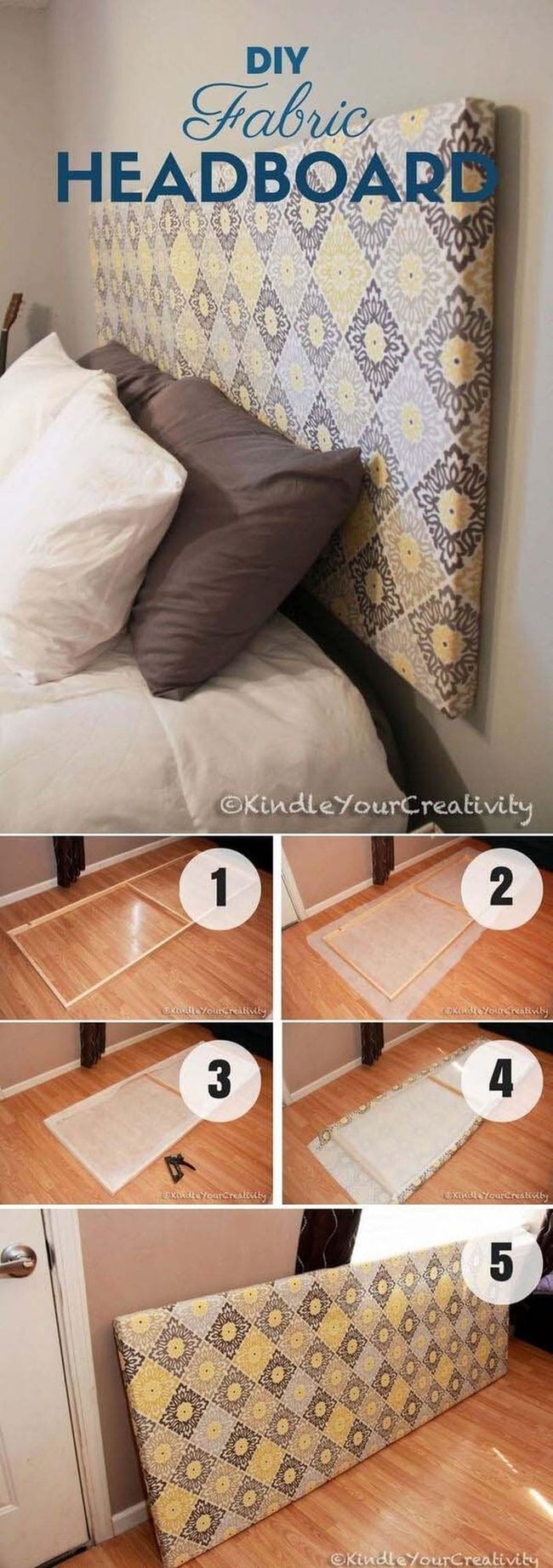 Fabric Wrapped Wood Headboard