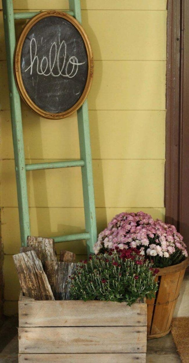 Weathered Wood Bursting With Blooms
