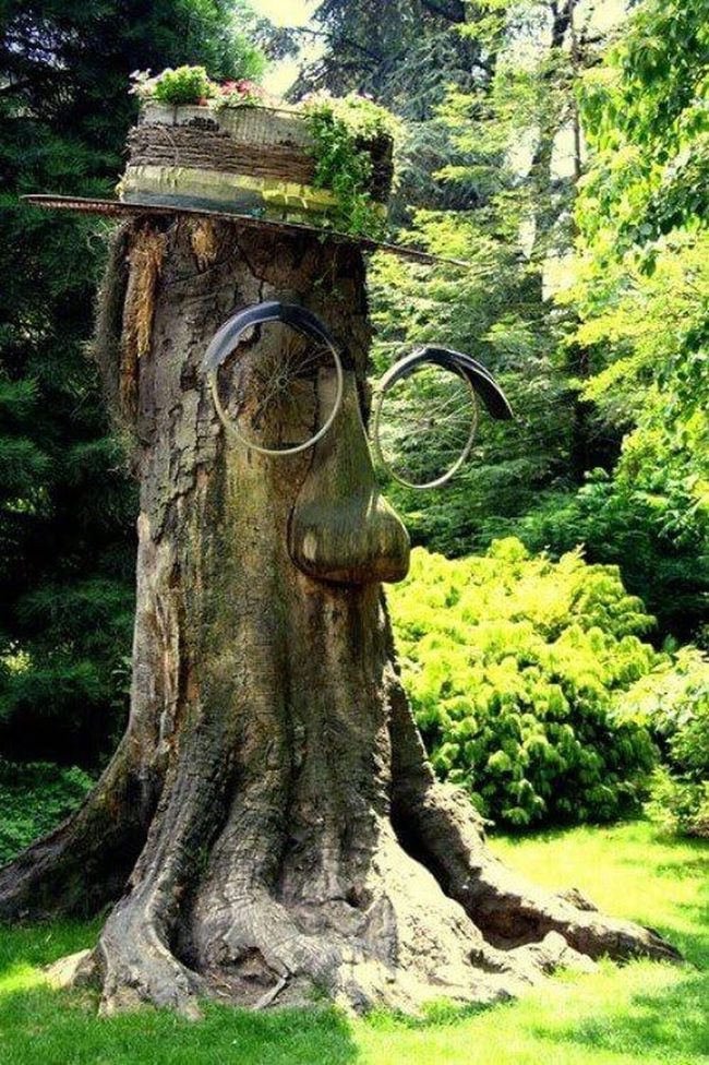 Weathered Stump Character Garden