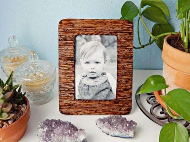 Burned Wood Photo Frames