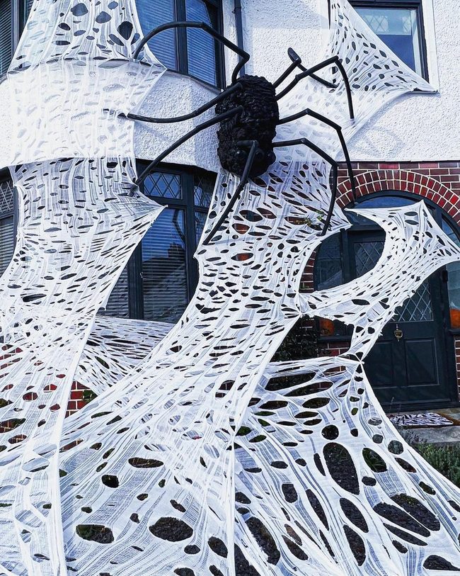 Oversized Halloween Web Installation