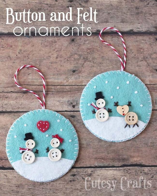 Handmade Felt Ornament Circles