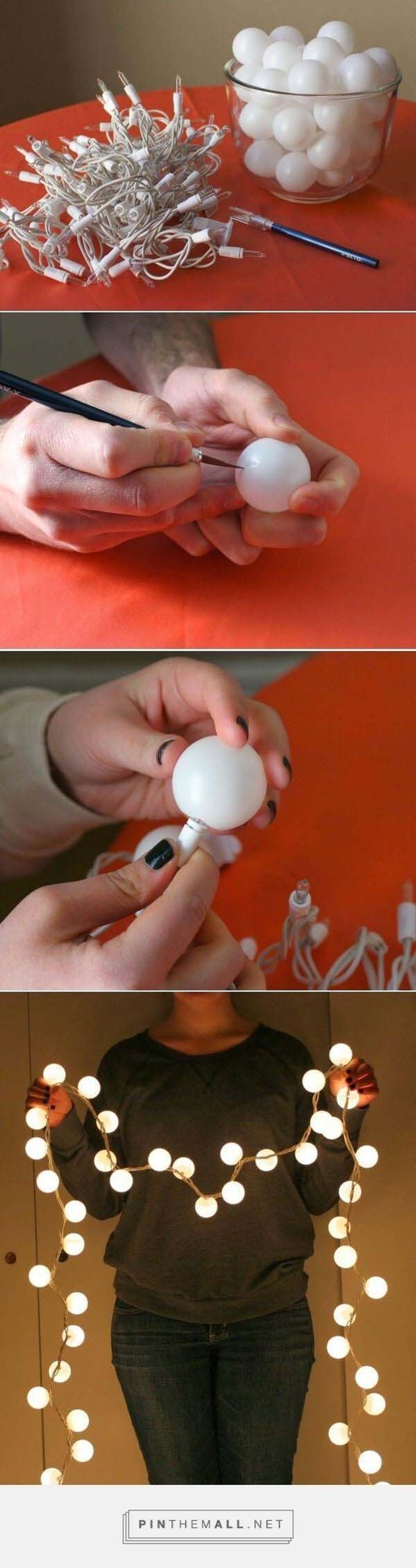Ping-Pong Ball Patio Lights