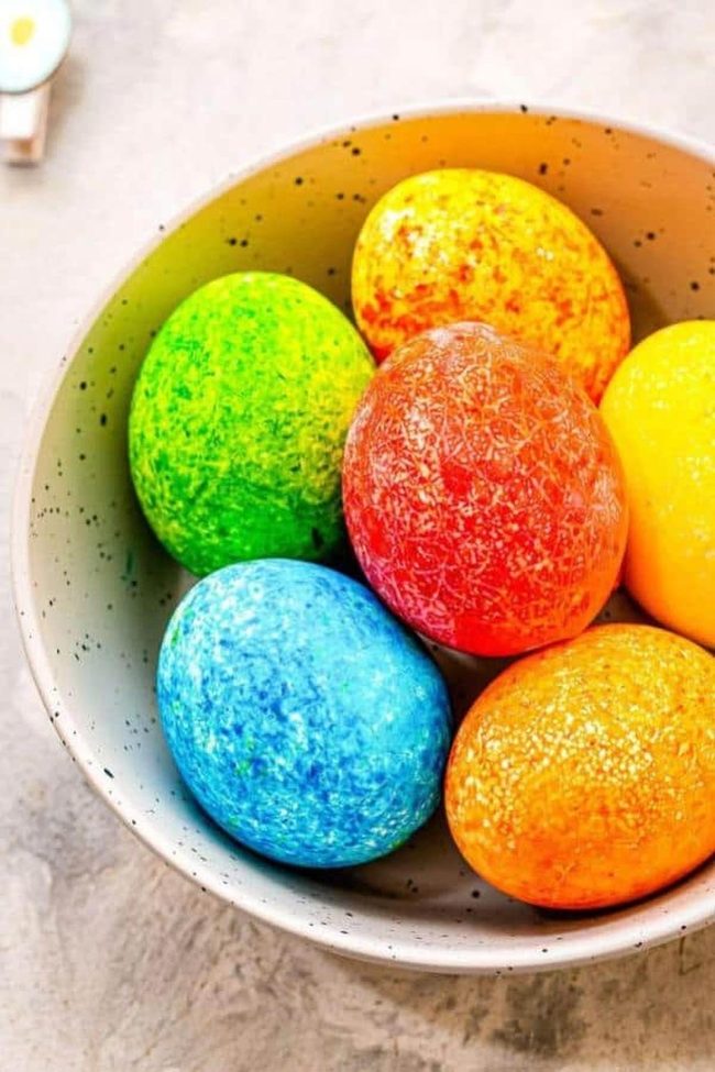 Rainbow Dyed Easter Eggs