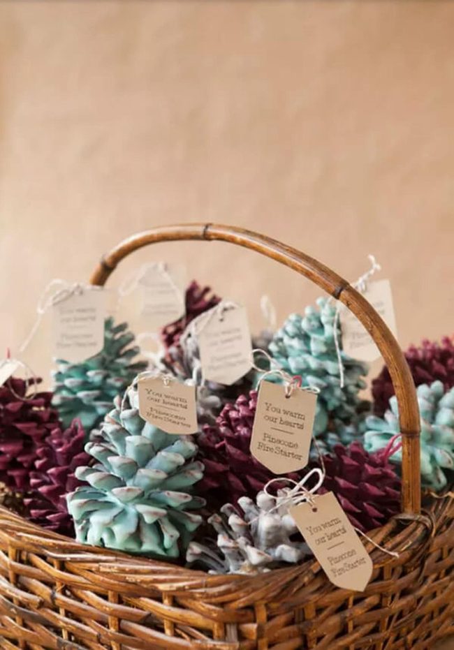 Pinecone Fire Starters Winter Favors