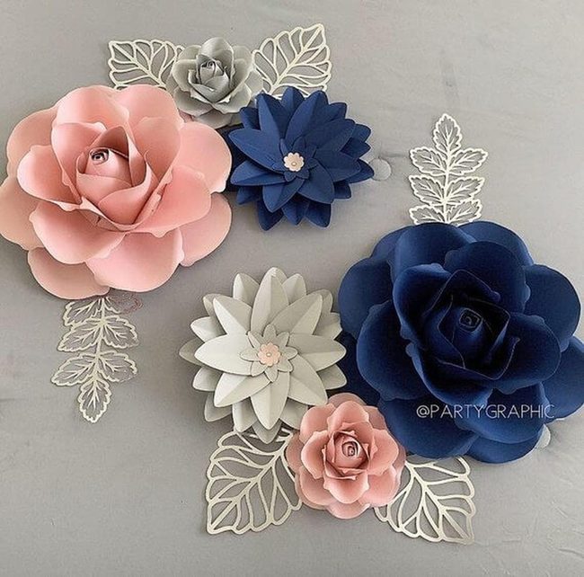 Metallic Silver Flowers Catch Light