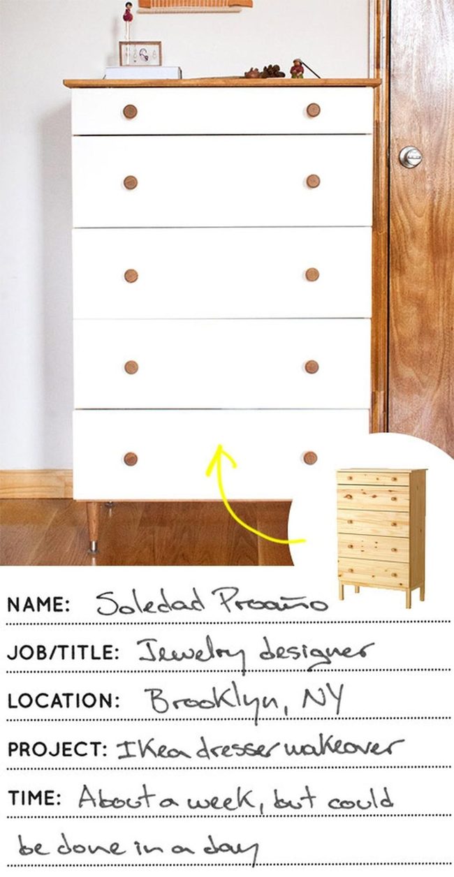 Natural Wood White Drawer Simplicity