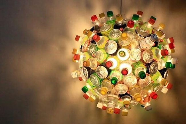 Recycled Bottle Caps Light Sphere