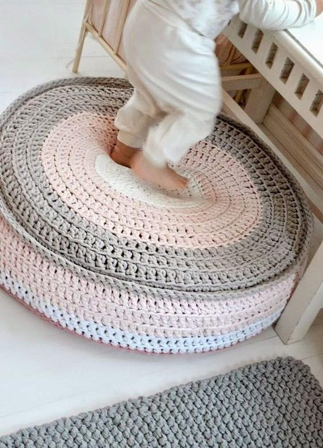 Chunky Yarn Play Cushions Pink