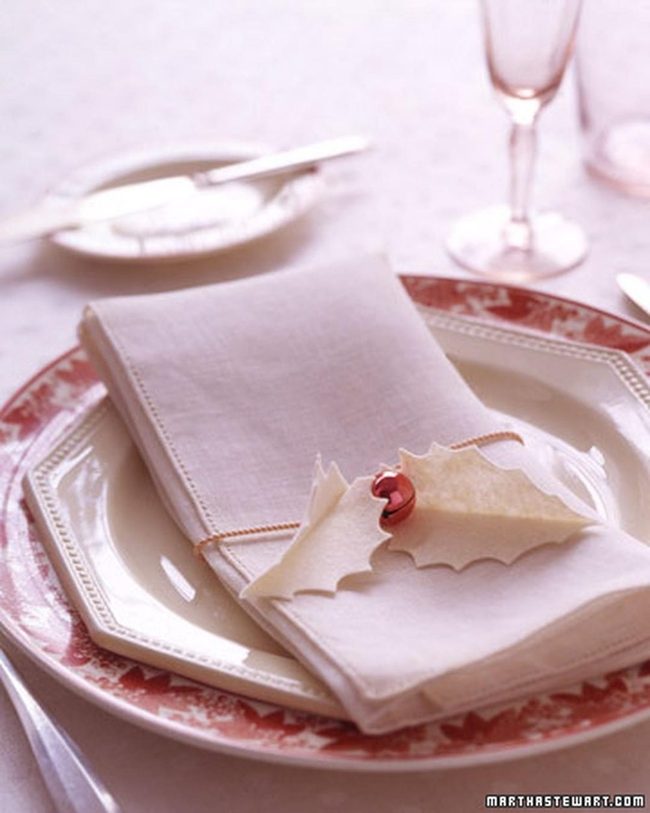 Soft Pink Table With Red Patterned Plates