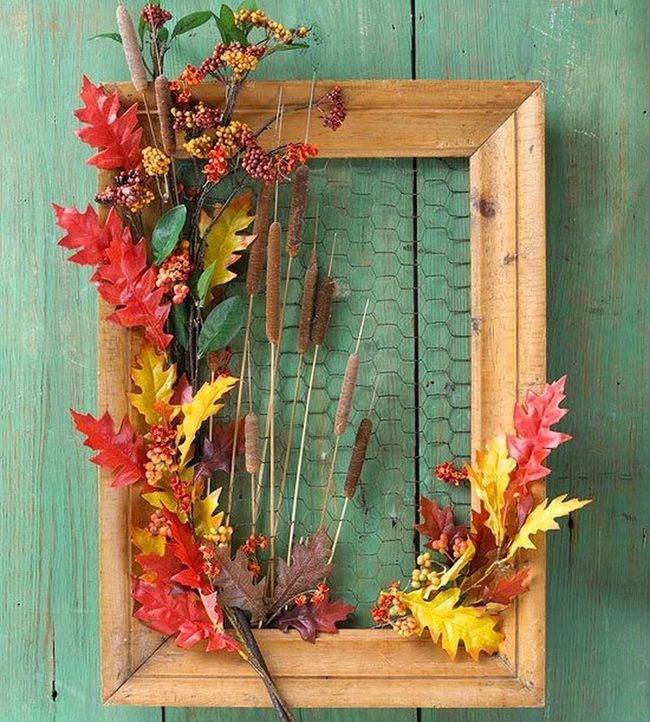 Autumn Wood Frames With Chicken Wire
