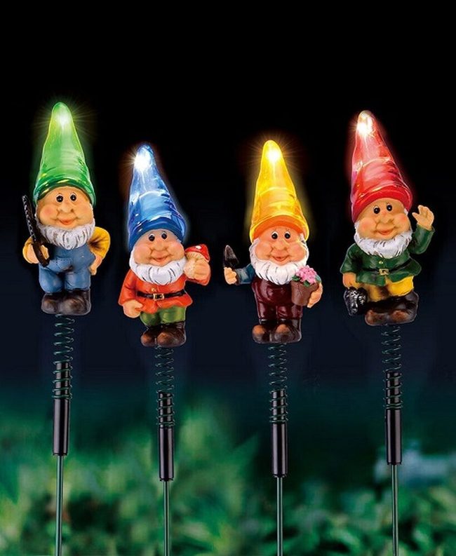 Gnome Figures With White Led Glow