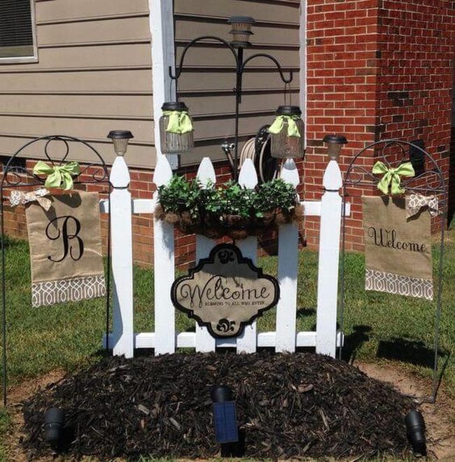 White Picket Fence Garden Corner