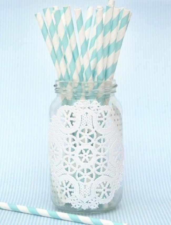 Delicate Paper Doilies On Glass