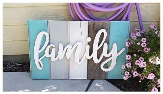 Weathered Wood Words Wall Art