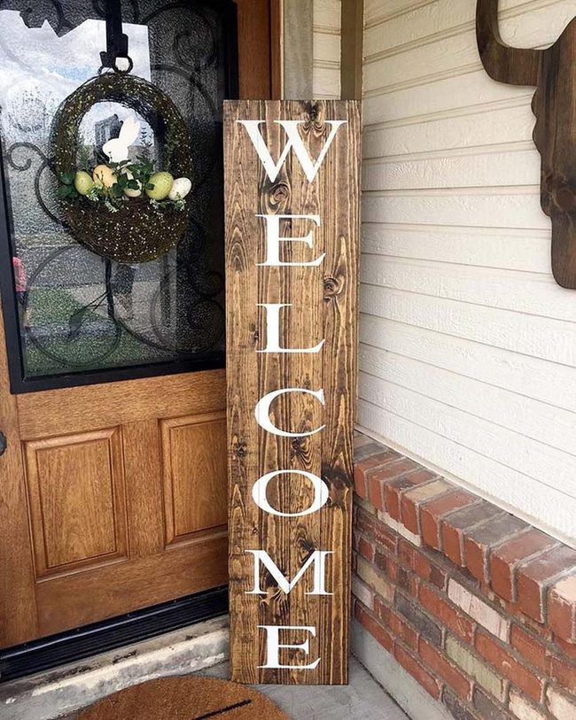 Weathered Wood Easter Welcome