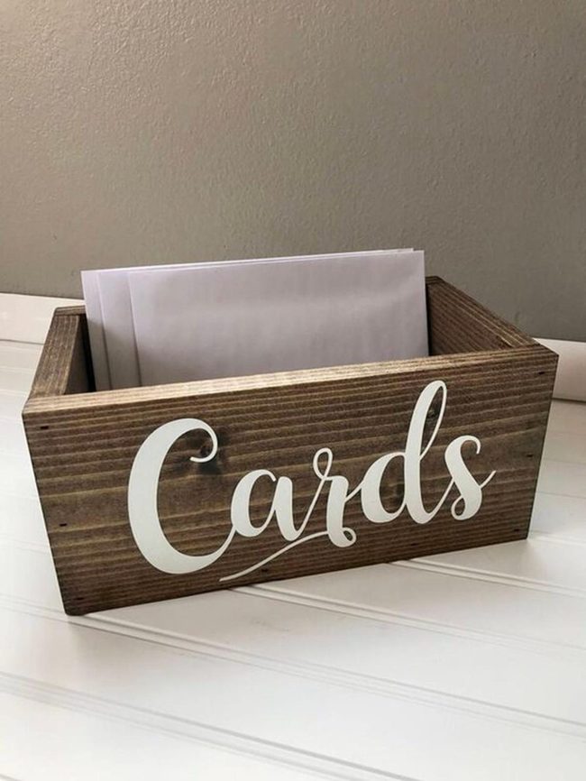 Golden Wood Card Keeper