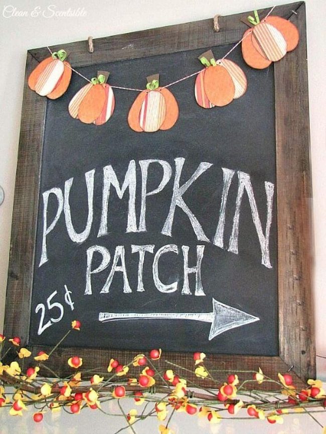 Orange Paper Pumpkin Bunting