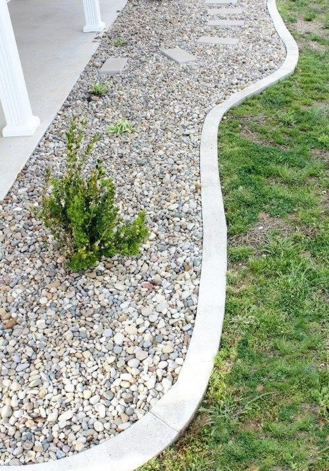 Stepping Stones Through Gray Stone Garden