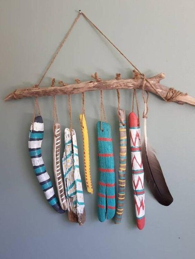 Colorful Sticks Natural Wind Chimes