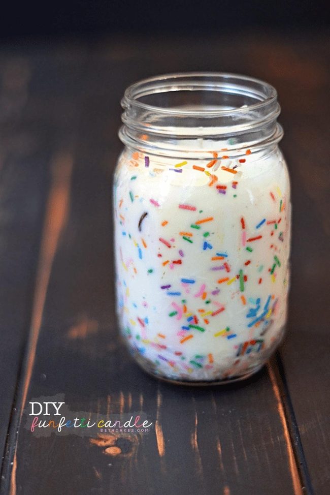 Colorful Sprinkles In Glass