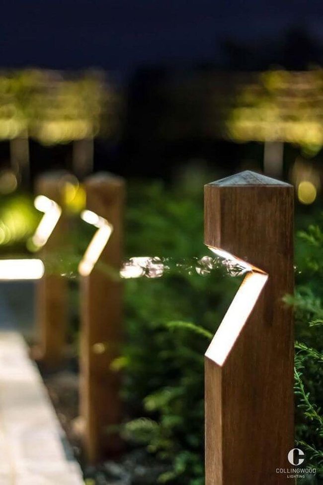 Reclaimed Logs Water Feature