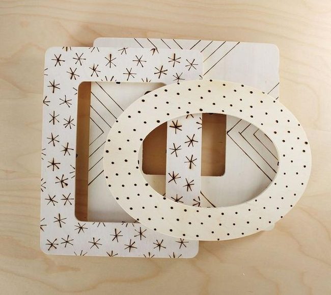 Wooden Frames With Geometric Stars