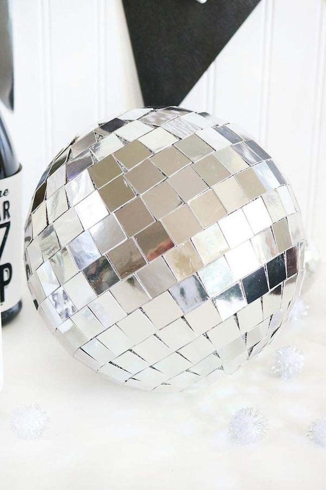 Mirrored Ball Drops Midnight