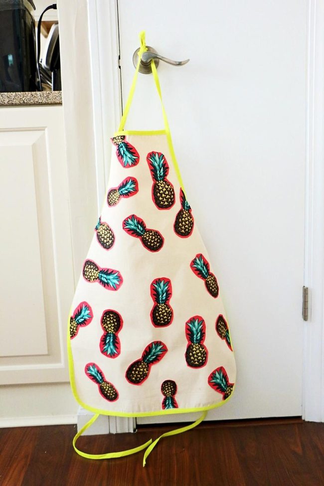Pineapple Pink Tropical Kitchen Apron