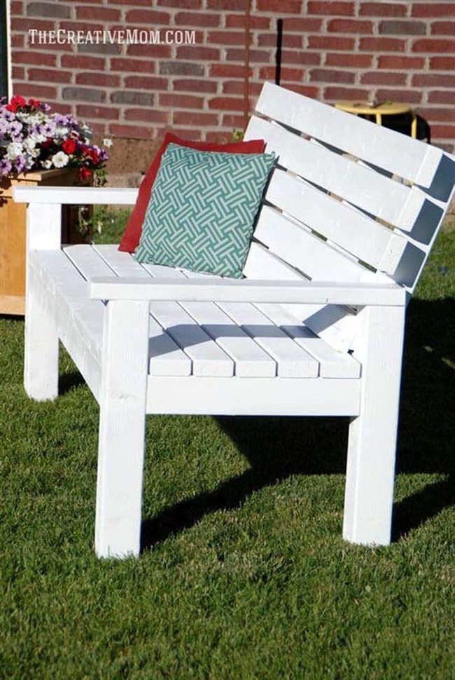 White Bench Modern Coastal