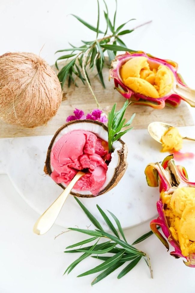 Coconut Pink Ice Cream Paradise