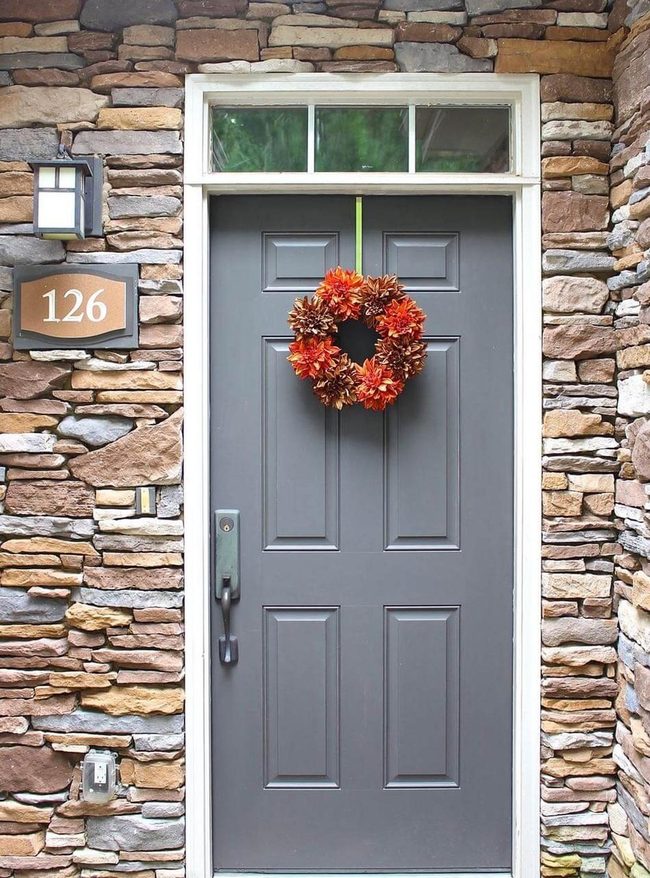 Orange And Brown Autumn Wreath