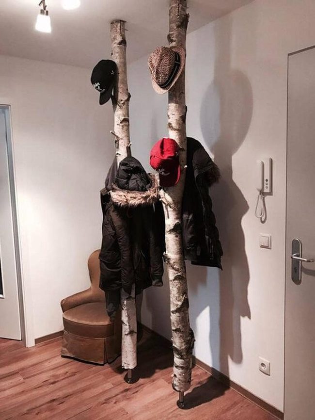 Natural Wood Trunk Coat Racks