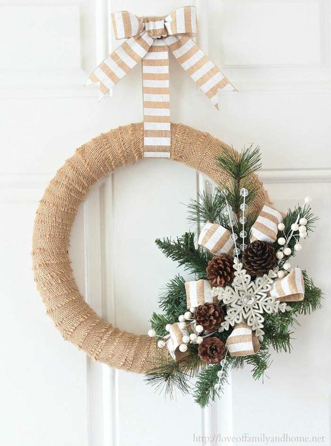 Pinecone Farmhouse Wreath Simplicity