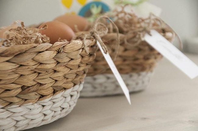 Woven Brown Egg Baskets