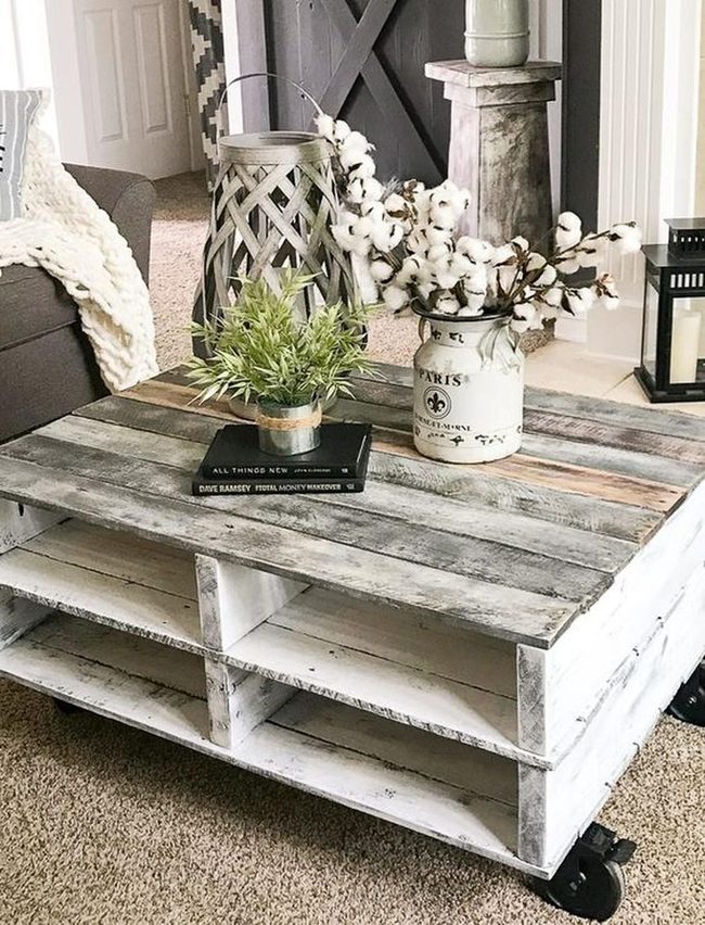 Pallet Wood Coffee Tables With Wheels