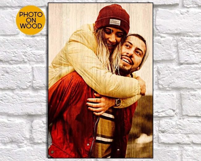 Photograph On Natural Birch Wood