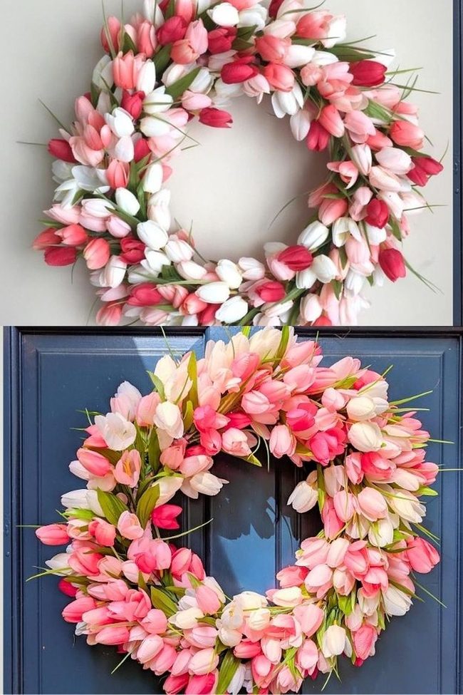 Pastel Pink Dried Wheat Wreath